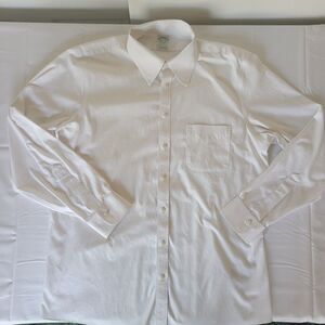Brooks Brothers Milano Fit Dress Shirt 16.5-34 White Supima Cotton Non-Iron
